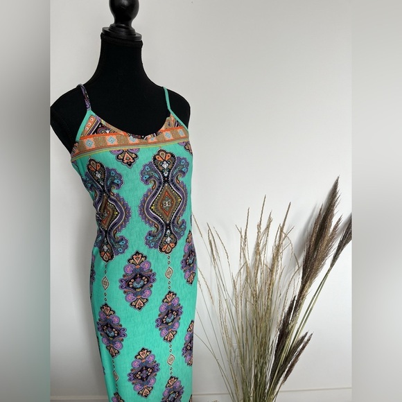 Colori maxi Paisley Print Dress size large - Picture 3 of 7